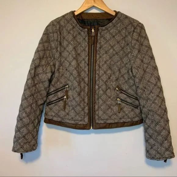 Zara Jackets & Blazers - Zara quilted brown Jacket size XL